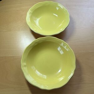 Vintage Set of 2 Buttercup Federalist Ironstone Soup Cereal Berry Bowls 4239